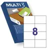 Adhesive labels MULTI 3 105 X 74 mm 500 Sheets White 210 x 297 mm