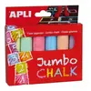 APLI Pochette de 6 craies Geantes Couleurs