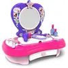 Coiffeuse de table pour enfant - CHICOS - Rose - Avec miroir et rangements