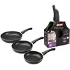 Ibili 410700 Lot Poêles Inducta Aluminium pour induction (18 + 20 + 24 cm)