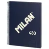 Cahier A4 - MILAN - 1918 - Couverture rigide - 80 feuilles - Ligné ble...