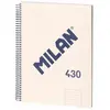 Merkloos / Sans marque Notitieboekje Milan 430 Beige A4 80 Lakens (3 Stuks)