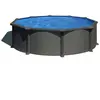 GRE Pack Piscine ronde acier Ø3,70m x H: 1,32m + Robot à batterie rechargeable