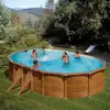 Gre Pools Piscine Avec Aspect Bois Du Pacifique Acier 610x375x120 Cm