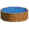 Kit piscine hors-sol sicilia acier aspect bois ronde Ø300 x h120 cm GRE