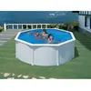 GRE Piscine acier blanc Fidji ronde 3,70 x 1,22 m - Gré - Rond - Hors-sol - Filtre à sable