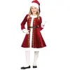Guirma Kerst & Oud & Nieuw Kostuum | Luxe Miss Santa Claudette | Meisje | 7 - 9 jaar | Kerst | Verkleedkleding