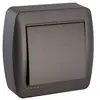 Interrupteur 2 voies va et vient en saillie noir graphite - Solera