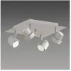 Plafonnier 4 spots moka blanco / mate Cristalrecord 001-2150-4-125