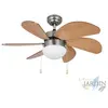 Suinga - Ventilateur de plafond Orbegozo avec lumière, 3 vitesses, 6 p...
