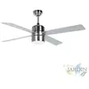SUINGA Ventilateur de plafond Orbegozo avec lumière et télécommande, 4 pales, 3 vitesses, argent, CP72120