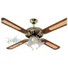 SUINGA Ventilateur de plafond classique avec lumière et télécommande 52'' 132 cm, 4 pales et 3 vitesses