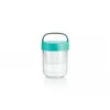 Lekue Lékué snackdoos Jar To Go met vouwbaar compartiment uit Tritan muntgroen 400ml