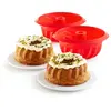 Lekue Lékué Lot de 2 mini moules à kouglof en silicone rouge, 15 cm