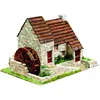Bouwpakket Traditioneel Engels Huis met Watermolen Steentjes Steen Dom...