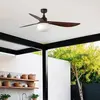 Outwood l Ventilateur de plafond marron avec lumière 34362-11L