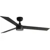 Faro Barcelona - rudder l led Ventilateur avec lumière noir / noyer 34...