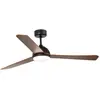 FARO BARCELONA Ventilateur de plafond Grid dc Noir avec éclairage led