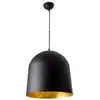 Suspension en aluminium FARO CRATER noir et or pour salle à manger - 3 ampoules E27 de 40W max