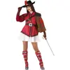 Atosa Costume for Adults 113787 Red (3 pcs) Female Musketeer
