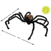Araignée Noire Géante 130cm - ATOSA - Article de décoration - Polyester, Velours - Noir