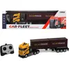 Camion Radiocommandé Car Fleet - BigBuy Fun - Télécommandée - Jaune - Marron