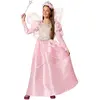 Atosa costume fée marraine rose enfant 7 à 9 ans