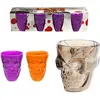 ATOSA Verre à Shooter - Tête De Mort - Noir x 4 Multicolor