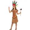 Atosa costume indien fille enfant 7 à 9 ans