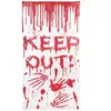 Affiche Halloween - ATOSA - Keep out ensanglantée - Intérieur - Rouge