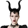 Atosa Halloween/horror verkleed diadeem/tiara - grote duivel hoorns - kunststof - dames/meisjes