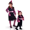 RUBIES FRANCE - Zwarte en roze heksen outfit voor meisjes - 92/104 (3-...