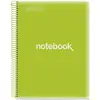 Cahier A4 spirales Miquelrius - Vert - 120 pages petits carreaux
