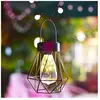 SJQKA Lampes solaires de jardin, lampes solaires LED suspendues, décoration en fer étanche, adaptées aux pelouses extérieures