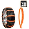 COOCHEER 20 Chaîne à Neige Chaînes de Pneu de Voiture Chaînes de Traction Antidérapantes Voiture Pneus Sécurité Chaîne Anti-dérapante Facile à Installer pour