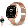 Ksix Iria Rosa - Smartwatch 1.7- 2 Correas (metal + Silicona)