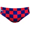 Turbo Squares Zwemslip Rood,Blauw 3XL Man