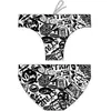 Turbo Stickers Zwemslip Wit,Zwart XL Man