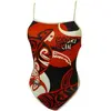 Turbo Maori Skin Tattoo Zwemkleding Rood,Zwart 3XL Vrouw
