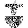 TURBO Yeah Comic Zwemslip Heren - White / Black - M