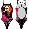 Turbo Flowers And Skulls Zwemkleding Zwart 4XL Vrouw
