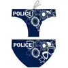 Turbo Police Zwemslip Wit,Blauw XL Man