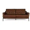 Canapé 3 places en cuir vintage - GINER Y COLOMER - 200x90x83 cm - Mar...
