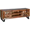 Meuble Tv En Bois Recyclé Multicolore