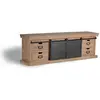 DECORATION D'AUTREFOIS Meuble TV - Giner y Colomer - Industriel - Bois de manguier - 170 cm - Noir