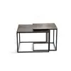 Tables basses gigognes - Giner y Colomer - Plateau bronze - Pieds méta...