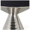 Table Basse Verre Trempé Et Base Métallique 40x76 Cm