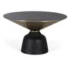 Table Basse Plateau Verre Trempé Structure Aluminium