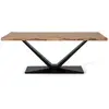 Table À Manger En Bois D'acacia Et Métal