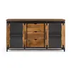 GINER Y COLOMER Buffet En Bois Manguier Et Métal Noir